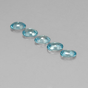 Zircon Gemstones in 5.9 x 4.1 mm Size for Sale, Zircon Stones in Blue Color