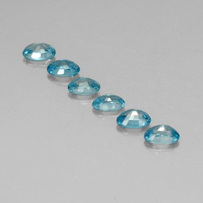 Zircon Gemstone in 6 x 4 mm (calibrated) Size for Sale, Zircon Stone in Blue Color