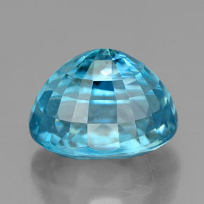 Zircon Gemstone in 10.7 x 7.7 mm Size for Sale, Zircon Stone in Electric Blue Color
