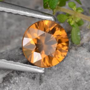 0.97 ct Orange Zircon Stone, Natural Zircon in Diamond-Cut Shape for Sale