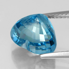 Zircon Gemstone in 10.6 x 8.7 mm Size for Sale, Zircon Stone in Blue Color