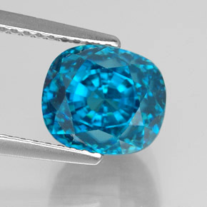 Swiss Blue Zirkon Edelstein - 5.9ct Kissenschliff (ID: 327746)