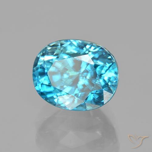 Best Blue Zircon for a Solitaire Ring | Large Size, Top Color