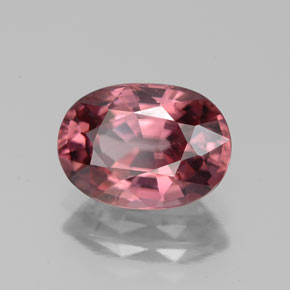 3.53 ct Pink Zircon Stone, Natural Zircon in Oval Facet Shape for Sale