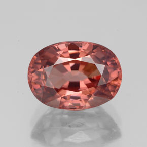4.43 ct Orange Zircon Gemstone, Zircon Gem in Oval Facet Shape for Sale.