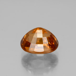 Zircon Gemstone in 9 x 7 mm (calibrated) Size for Sale, Zircon Stone in Orange Color
