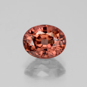 3.34 ct Orange Zircon Gemstone, Zircon Gem in Oval Facet Shape for Sale.