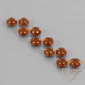 Zircon Gemstones in 4.5 mm (calibrated) Size for Sale, Zircon Stones in Reddish Orange Color