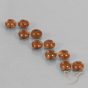 6.57ctw Natural Deep Orange Zircon, Round, Transparent