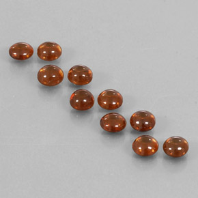 Fire Orange Zircon Gem - 0.7ct Round Cabochon (ID: 337587)