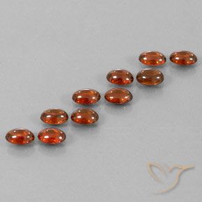 7.53 ctw Orange Zircon Stones, Natural Zircon in Oval Cabochon Shape for Sale