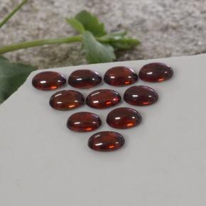 8.14 ctw Orange Zircon Gemstones, Zircon Gems in Oval Cabochon Shape for Sale.