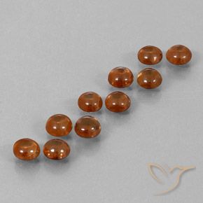6.41ctw Natural Reddish Orange Zircon, Round, Transparent