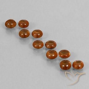 Zircon Gemstones in 4.7 mm Size for Sale, Zircon Stones in Deep Orange Color