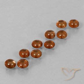 Zircon Gemstones in 4.5 mm (calibrated) Size for Sale, Zircon Stones in Deep Orange Color