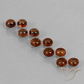 Zircon Gemstones in 4.5 mm (calibrated) Size for Sale, Zircon Stones in Reddish Brown Color