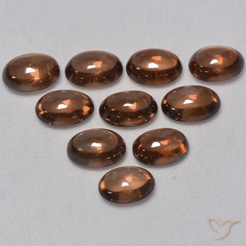 7.93 ctw Brown Zircon Stones, Natural Zircon in Oval Cabochon Shape for Sale