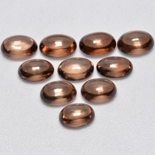 7.86 ctw Brown Zircon Stones, Natural Zircon in Oval Cabochon Shape for Sale