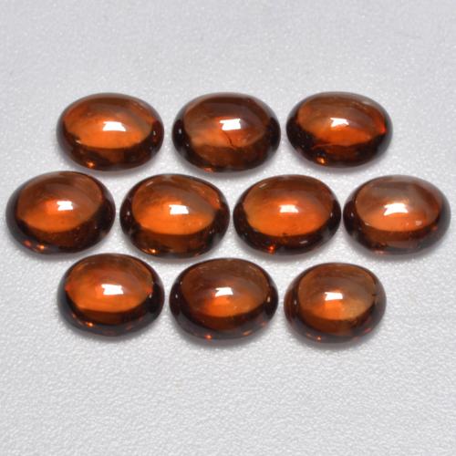 Deep Orange Zircon Gem - 1ct Oval Cabochon (ID: 337665)
