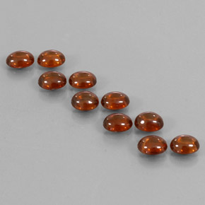 Zircon Gemstones in 6.1 x 4.9 mm Size for Sale, Zircon Stones in Amber Orange Color