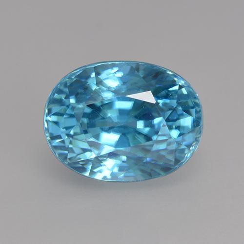 Blu Zircone Gem - 3.6ct Ovale sfaccettato (ID: 337757)