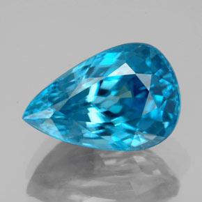 Electric Blue Zircone Gem - 7.5ct Sfaccettatura a pera (ID: 351027)