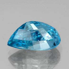 Zircon Gemstone in 13 x 9 mm (calibrated) Size for Sale, Zircon Stone in Electric Blue Color