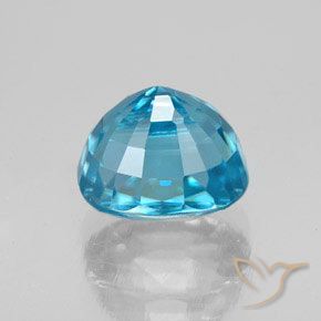 Zircon Gemstone in 9 x 7.3 mm Size for Sale, Zircon Stone in Electric Blue Color