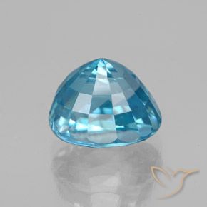Zircon Gemstone in 9.1 x 7.7 mm Size for Sale, Zircon Stone in Intense Blue Color