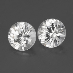 1.00 ct White Zircon Stone, Natural Zircon in Diamond-Cut Shape for Sale