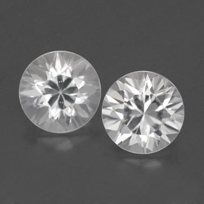 1.07 ct White Zircon Gemstone, Zircon Gem in Diamond-Cut Shape for Sale.