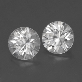 1.07 ct White Zircon Stone, Natural Zircon in Diamond-Cut Shape for Sale