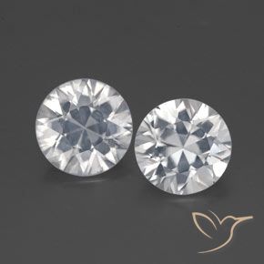 3,17 ct weißer Zirkon, 6,9 mm Diamantschliff aus Kambodscha, Photo A
