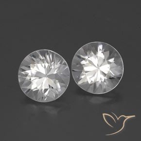 3.62 ctw White Zircon Stones, Natural Zircon in Diamond-Cut Shape for Sale