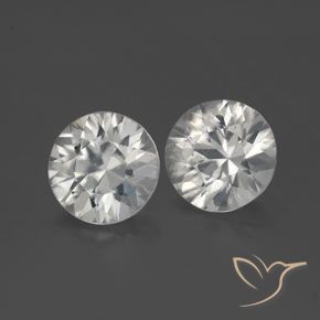 3.37 ctw White Zircon Stones, Natural Zircon in Diamond-Cut Shape for Sale