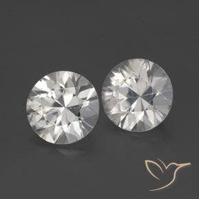 3.34 ctw White Zircon Stones, Natural Zircon in Diamond-Cut Shape for Sale