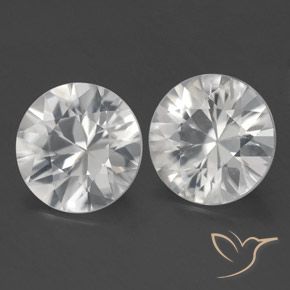 3.14 ctw White Zircon Stones, Natural Zircon in Diamond-Cut Shape for Sale