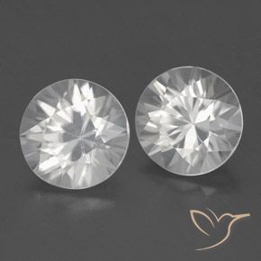 3.65 ctw White Zircon Stones, Natural Zircon in Diamond-Cut Shape for Sale