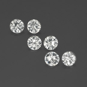 2.90 ct White Zircon Gemstone, Zircon Gem in Diamond-Cut Shape for Sale.