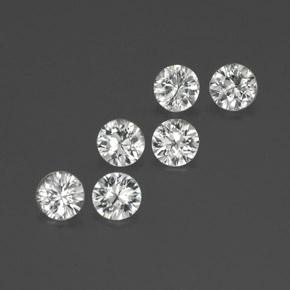 2.90 ct White Zircon Stone, Natural Zircon in Diamond-Cut Shape for Sale