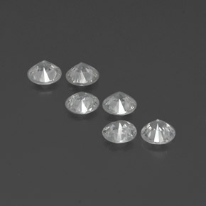 Zircon Gemstone in 4.6 mm Size for Sale, Zircon Stone in White Color