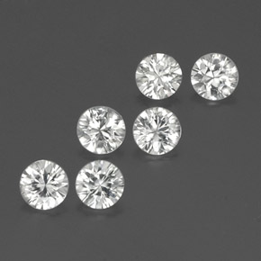 3.11 ct White Zircon Stone, Natural Zircon in Diamond-Cut Shape for Sale