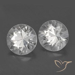 3.79 ctw White Zircon Stones, Natural Zircon in Diamond-Cut Shape for Sale