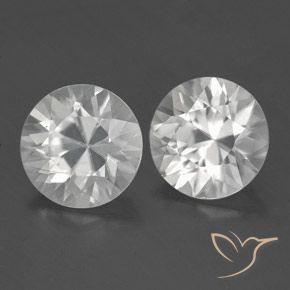 3.65 ctw White Zircon Stones, Natural Zircon in Diamond-Cut Shape for Sale