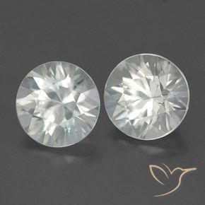 3.84 ctw White Zircon Stones, Natural Zircon in Diamond-Cut Shape for Sale