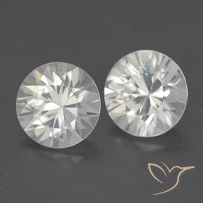 3.71 ctw White Zircon Stones, Natural Zircon in Diamond-Cut Shape for Sale
