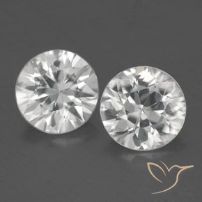 3.37ctw Natural White Zircon, Round, VS