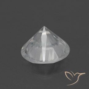 Zircon Gemstone in 7 mm (calibrated) Size for Sale, Zircon Stone in White Color