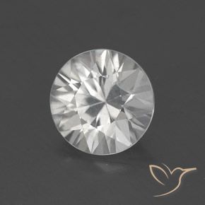 1.83 ct White Zircon Stone, Natural Zircon in Diamond-Cut Shape for Sale