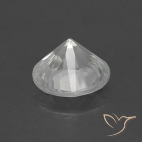 Zircon Gemstone in 7 mm (calibrated) Size for Sale, Zircon Stone in White Color